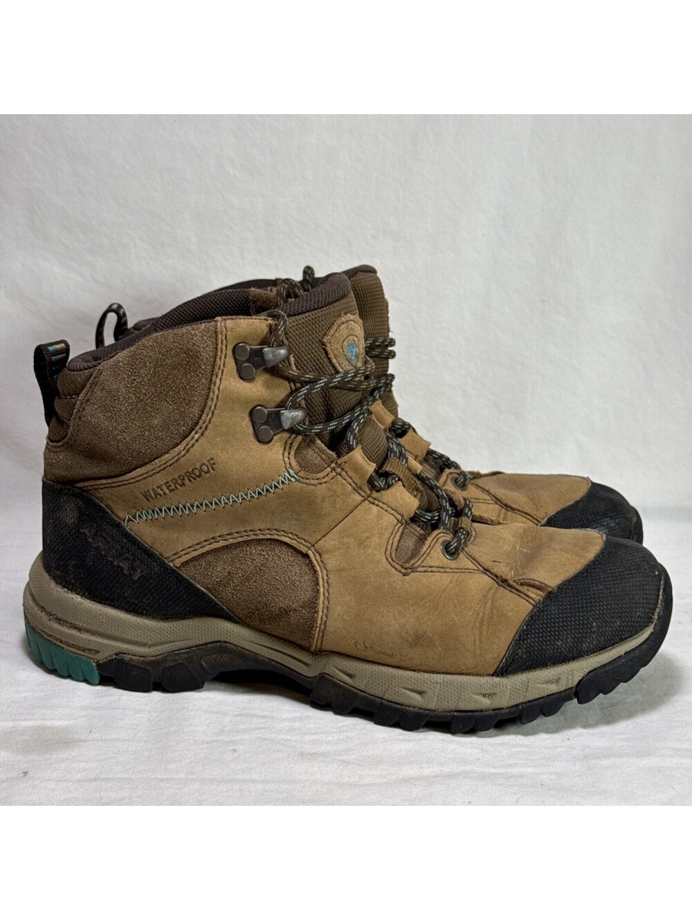 Ariat Women’s 8.5 Brown Turquoise Skyline H2O Waterproof Stable Shoe Hiking